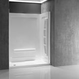 Forum 60 in. x 36 in. x 74 in. 3-piece DIY Friendly Alcove Shower Surround in White