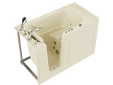 ANZZI Coupe Series 30 in. x 60 in. Right Drain Quick Fill Walk-In Whirlpool Tub with Powered Fast Drain in Biscuit