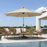 PURPLE LEAF Rivra 4-Piece Patio Conversation Set with Wicker Chairs and Thick Sofa Cushions for Garden