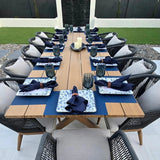 PURPLE LEAF Teak Patio Dining Set with Cushions and Pillow All-Weather Wicker Patio Table Set for Garden, Deck, and Yard