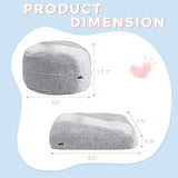 MAXYOYO Bean Bag Chair Bed for Kids, Plush Convertible Bean Bag Folds from Chair to Floor Mattress, Grey