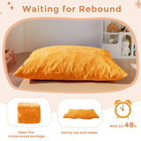 MAXYOYO 3-in-1 Kids Convertible Bean Bag Chair & Bed, Child Floor Sofa for Gaming, Reading, Orange