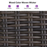 PURPLE LEAF Patio Chaise Lounge Chair Set of 2 Wicker Tanning Outdoor Pool Adjustable Recliner Chair for Outside Beach Poolside Sunbathing Lounger