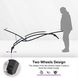PURPLE LEAF Patio Lounge Chair with Canopy Shade Outdoor Chaise Lounge Chair Set of 2 for Lawn Poolside Backyard Sunbathing Tanning Chairs with Arm