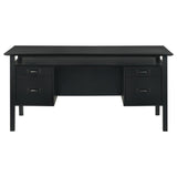 Goodson 64-inch 4-Drawer Double Pedestal Computer Desk Black