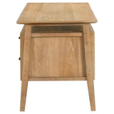 Goodson 64-inch 4-Drawer Double Pedestal Computer Desk Distressed Light Brown