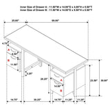 Roldan 69-inch 4-drawer Computer Desk with File Drawer Light Ash