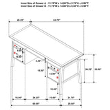 Goodson 64-inch 4-Drawer Double Pedestal Computer Desk Black