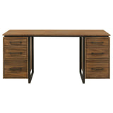 Berhalter 6-Drawer Double Pedestal File Computer Desk