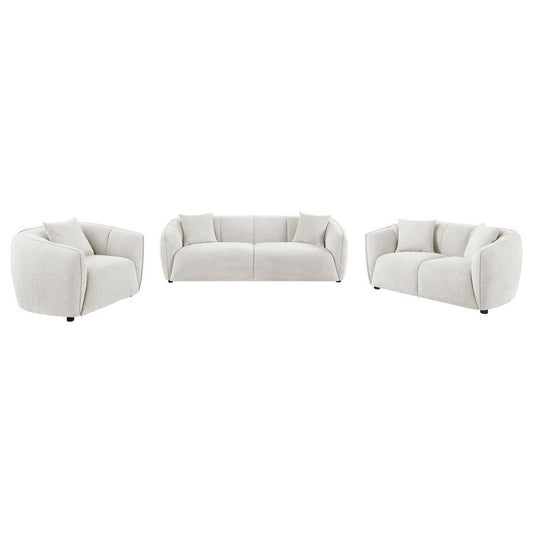 Aleisha 3-piece Fabric Upholstered Sofa Set Sand