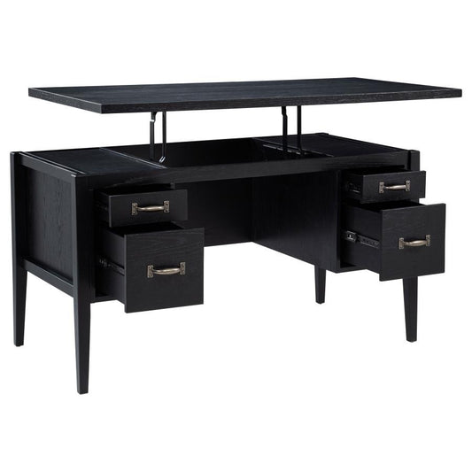 Graham 4-Drawer Lift-Top Computer Desk Black