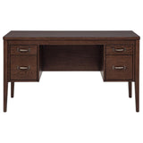 Graham 4-Drawer Lift-Top Computer Desk Walnut Brown