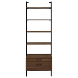 Owens 96-inch 4-shelf Storage Wall Bookshelf Walnut