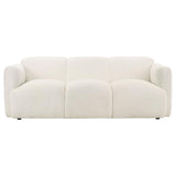 Dorset 3-piece Upholstered Round Track Arm Sofa Set White