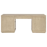 Harkes 75-inch 3-drawer Computer Desk with Adjustable Shelf Light Elm