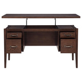 Graham 4-Drawer Lift-Top Computer Desk Walnut Brown