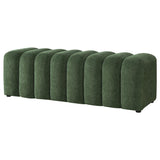 Summer Upholstered Channel Accent Bench Green