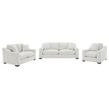 Ashlyn 3-piece Upholstered Track Arm Sofa Set Sand