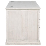 Altidore 68-inch 7-drawer Executive Home Office Desk Distressed White