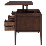 Graham 4-Drawer Lift-Top Computer Desk Walnut Brown