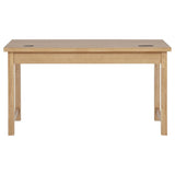 Vermes 55-inch 3-drawer Writing Desk with Power Outlet Light Ash