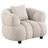 Whitney Contemporary Channel Tufted Woven Fabric Upholstered Sofa Set