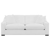 Ashlyn 3-piece Upholstered Sloped Arm Sofa Set White