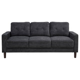 Bowen II 3-piece Upholstered Track Arm Sofa Set Steel Grey