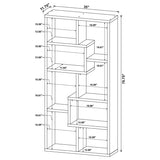 Theo 71-inch 6-shelf Bookshelf Mango