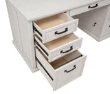 Altidore 68-inch 7-drawer Executive Home Office Desk Distressed White