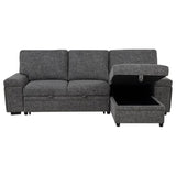 Demko Sleeper Sectional Sofa with Speaker and Storage Chaise Granite