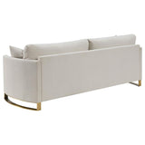 Corliss 3-piece Upholstered Arched Arm Sofa Set Beige