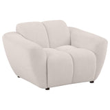 Destino 3-piece Chenille Splayed Arm Sofa Set Greige