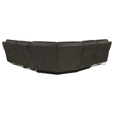 Marcell 5-Piece L-Shaped Modular Power Reclining Sectional Sofa Grey