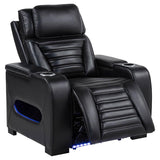 Zuma 3-Piece Dual Power Reclining Sofa Set with Bluetooth Black