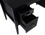 Graham 4-Drawer Lift-Top Computer Desk Black