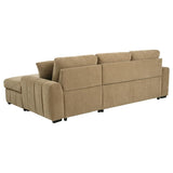 Pastrana Upholstered Sleeper Sectional Sofa RAF Chaise Camel