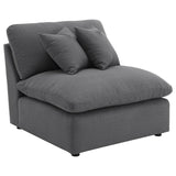 Hobson 4-piece Upholstered Modular Sectional Sofa Charcoal