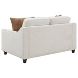 Christine 3-piece Upholstered Sloped Arm Sofa Set Beige