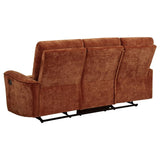Navarro 3-piece Upholstered Reclining Sofa Set Orange