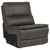 Marcell 5-Piece L-Shaped Modular Power Reclining Sectional Sofa Grey