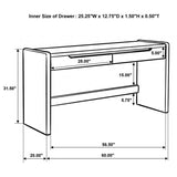 Leandro 2-drawer Home Office Writing Desk Burnished Black