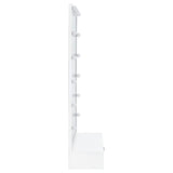 Spector 1-drawer Lighted Full-Length Floor Mirror White High Gloss
