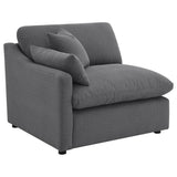 Hobson 4-piece Upholstered Modular Sectional Sofa Charcoal