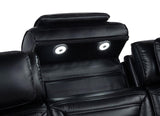 Zuma 3-Piece Dual Power Reclining Sofa Set with Bluetooth Black