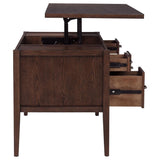 Graham 4-Drawer Lift-Top Computer Desk Walnut Brown