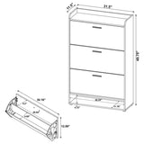 Denia 3-tier Engineered Wood Shoe Cabinet Mango