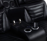 Zuma 3-Piece Dual Power Reclining Sofa Set with Bluetooth Black