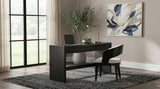 Leandro 2-drawer Home Office Writing Desk Burnished Black