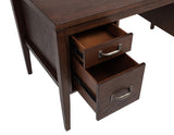 Graham 4-Drawer Lift-Top Computer Desk Walnut Brown